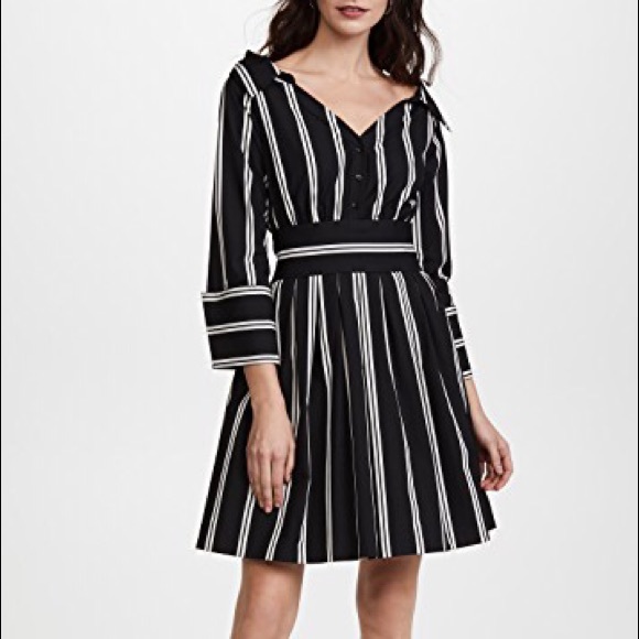 New with Tags - Alice & Olivia Mod Pinstripe Dress - Picture 1 of 5